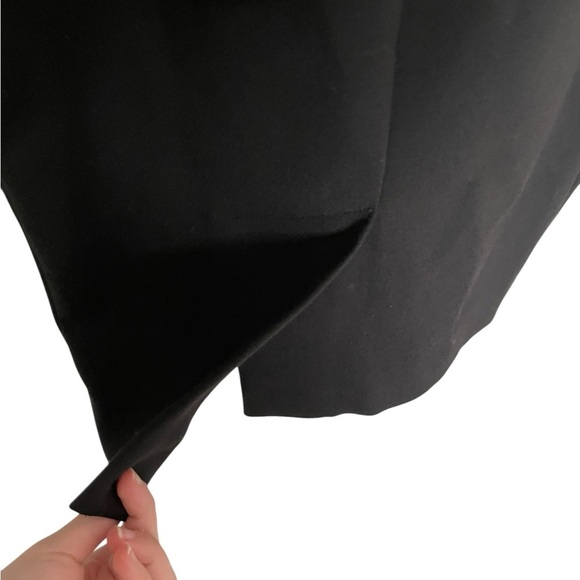 L’AGENCE Elegant Black Dress Faux Leather Cocktail 2 - Picture 7 of 7